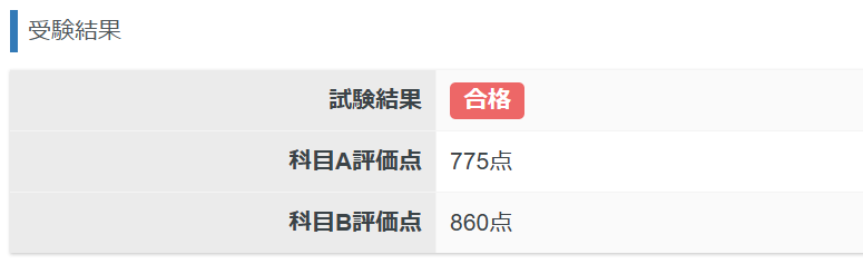 FE試験の合格結果